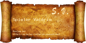 Spieler Valéria névjegykártya